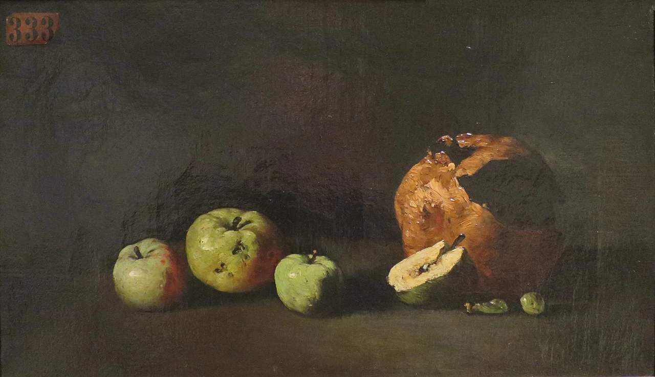 Augustin Théodule Ribot - Natura morta con mele e melograno, Los Angeles County Museum of Art
